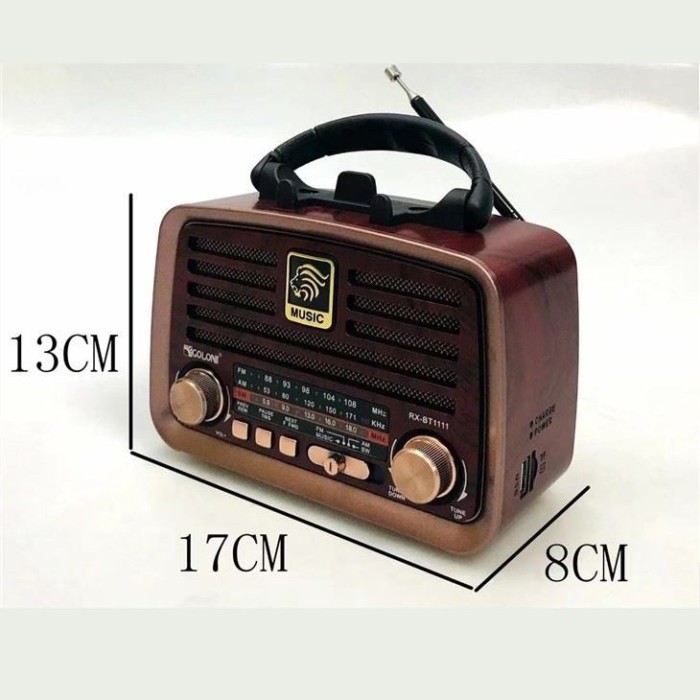 Επαναφορτιζόμενο ραδιόφωνο Retro - RX-1111BT - 011113 - Image 3