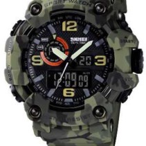 Ψηφιακό/αναλογικό ρολόι χειρός – Skmei - 1520 - Army Green