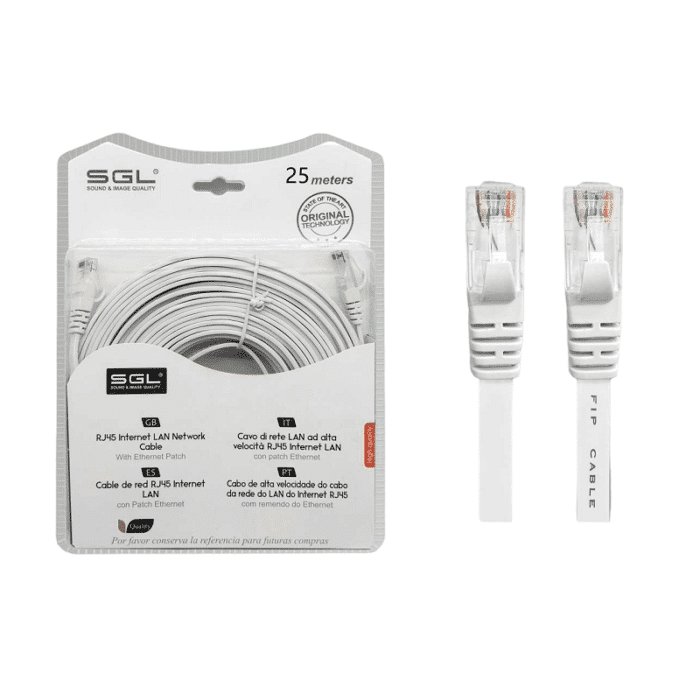 Καλώδιο δικτύου Ethernet - Πλακέ - A8P8C - 25m - 096469