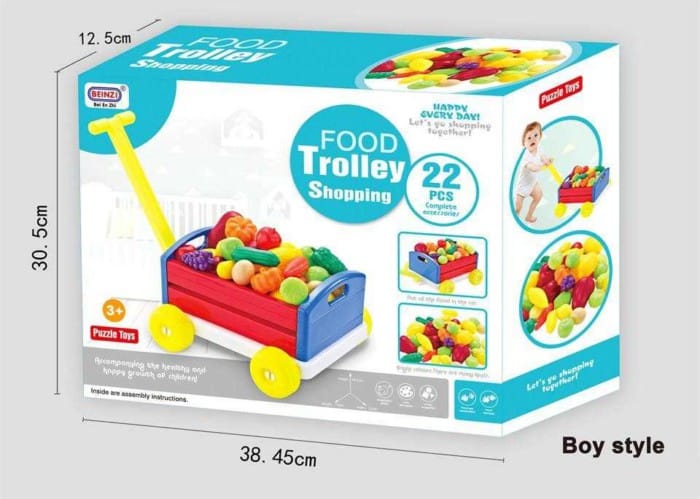 Σετ τρόλευ φρούτων & λαχανικών - 22pcs - 6660 - 493412