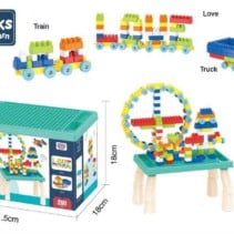 Πάγκος κατασκευών DIY με τουβλάκια - 260pcs - 6688-4 - 493757