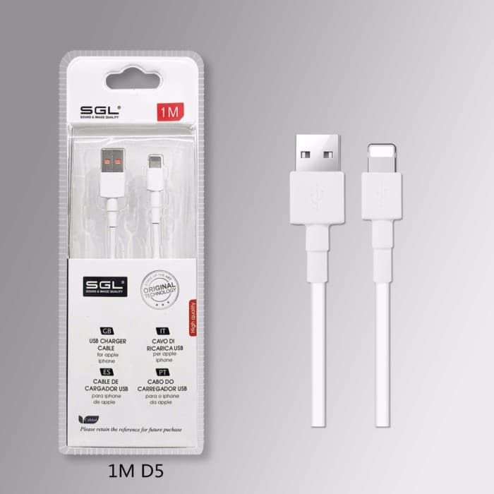 Καλώδιο φόρτισης & data - USB to Lightning - 1m - D5 - 194701 - Image 2