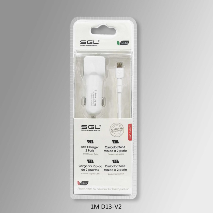 Φορτιστής αυτοκινήτου - Micro USB - 1m - V8-D13 - 110206 - Image 2