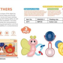 Σετ βρεφικές κουδουνίστρες & μασητικά - 3pcs - BM4300-1 - 163237