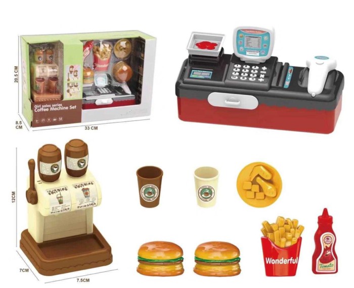Σετ mini Fast Food με ταμείο & αξεσουάρ - 71022-78 - 677191