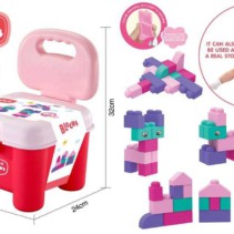 Σετ κατασκευών DIY με τουβλάκια και κάθισμα - 20pcs - 66117-1 - 936741