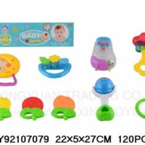 Σετ βρεφικές κουδουνίστρες & μασητικό - 9pcs - 999-25 - 677223