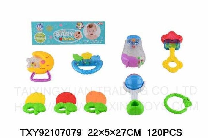 Σετ βρεφικές κουδουνίστρες & μασητικό - 9pcs - 999-25 - 677223