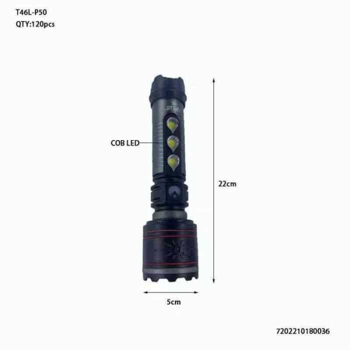 Επαναφορτιζόμενος φακός LED - T46L-P50 - 180036 - Image 2