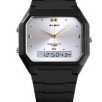 Ψηφιακό/αναλογικό ρολόι χειρός – Skmei - 1604 - Black/White