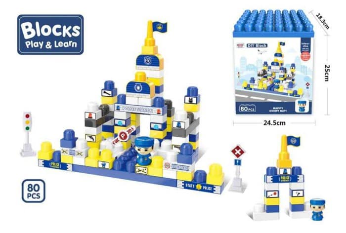 Σετ κατασκευών DIY με τουβλάκια - 80pcs - 6680-2 - 493528