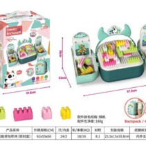 Σετ βαλιτσάκι κατασκευών DIY με τουβλάκια - 60pcs - 1301-6 - 221882