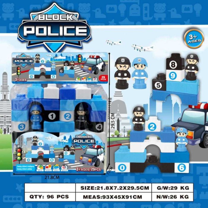 Σετ κατασκευών DIY με τουβλάκια - Police - 29pcs - 7999 - 677213