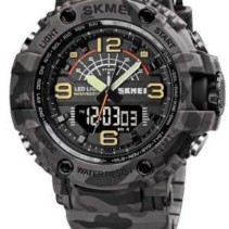 Ψηφιακό/αναλογικό ρολόι χειρός – Skmei - 1617 - Army Grey