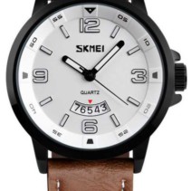Αναλογικό ρολόι χειρός – Skmei - 9115 - 291150 - Brown/White