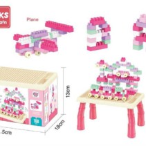 Πάγκος κατασκευών DIY με τουβλάκια - 160pcs - 6688-7 - 493771