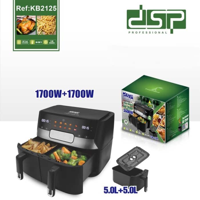 Φριτέζα αέρος 2 θέσεων - Air fryer - 10L - KB2125 - DSP - 613514 - Image 4