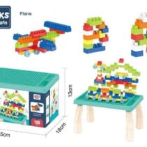 Πάγκος κατασκευών DIY με τουβλάκια - 160pcs - 6688-6 - 493788