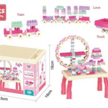 Πάγκος κατασκευών DIY με τουβλάκια - 260pcs - 6688-5 - 493764