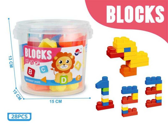 Σετ τουβλάκια κατασκευών DIY - 28pcs - 8625-3 - 221665
