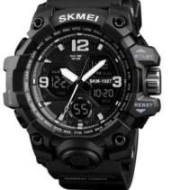 Ψηφιακό/αναλογικό ρολόι χειρός – Skmei - 1327 - Black