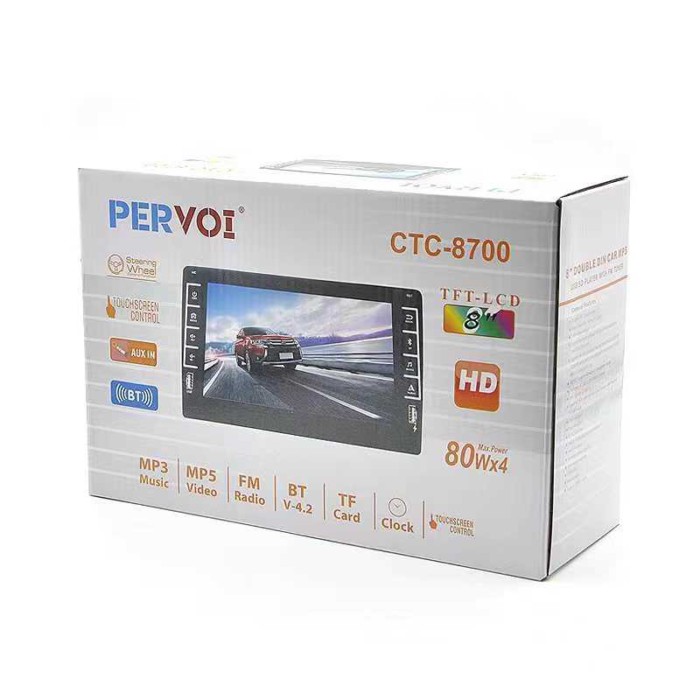 Ηχοσύστημα αυτοκινήτου 2DIN – Touch Screen - CTC-8700 - 8'' - 002006 - Image 2