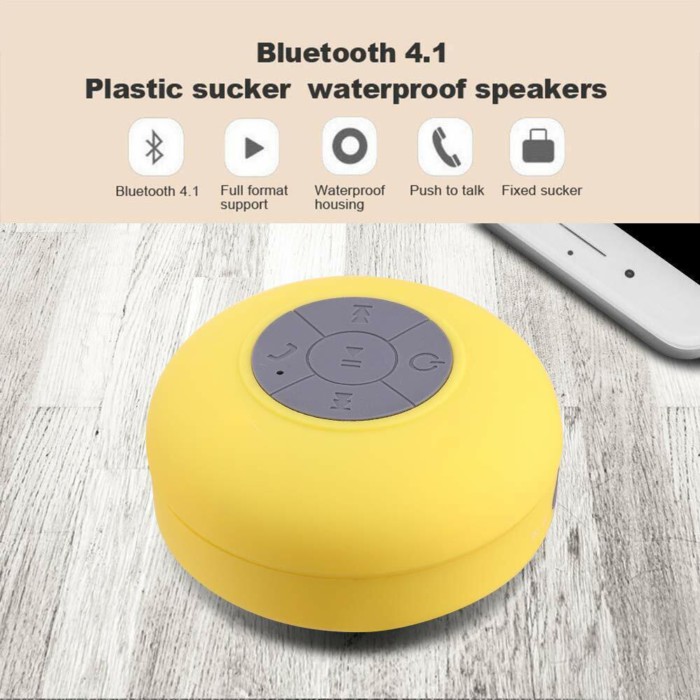 Ασύρματο ηχείο Bluetooth - BTS -06 - Αδιάβροχο - 883785 - Yellow - Image 2