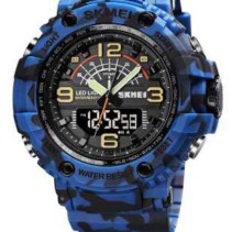 Ψηφιακό/αναλογικό ρολόι χειρός – Skmei - 1617 - Army Blue