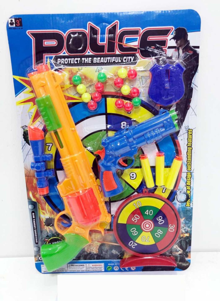Σετ 2 παιδικά όπλα με στόχο - Soft Gun - 6311-63B - 597255