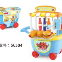 Σετ βαλιτσάκι-πάγκος Fast Food με ροδάκια - 5C504 - 221447