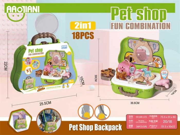 Σετ βαλιτσάκι Pet Shop - 688-67A - 221317