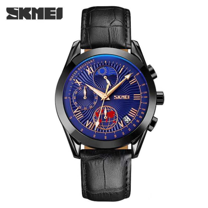 Αναλογικό ρολόι χειρός – Skmei - 9236 - Black/Blue - Image 2