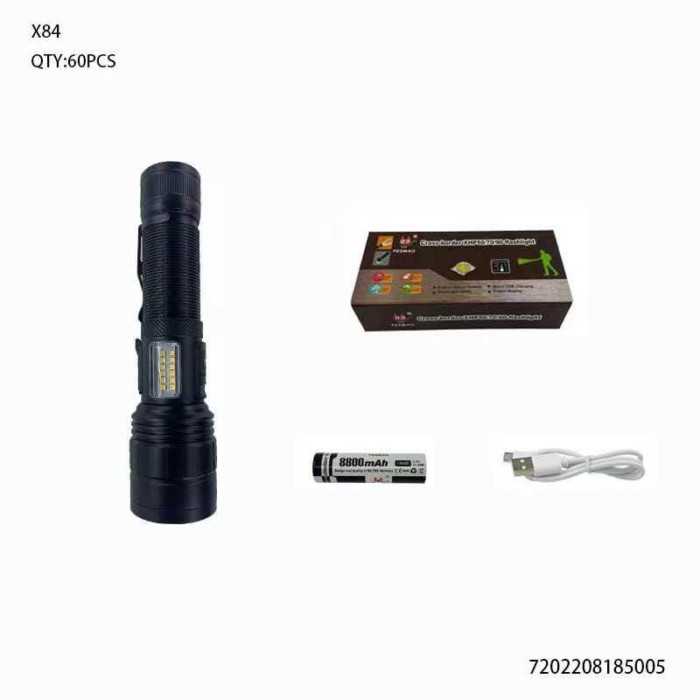 Επαναφορτιζόμενος φακός LED - X84 - 185005 - Image 2