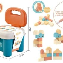 Σετ κατασκευών DIY με τουβλάκια κ κάθισμα - 20pcs - 66117-2 - 493511