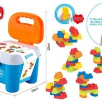 Σετ κατασκευών DIY με τουβλάκια και κάθισμα - 32pcs - 66117-3 - 493665