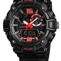 Ψηφιακό/αναλογικό ρολόι χειρός – Skmei - 1529 - Red